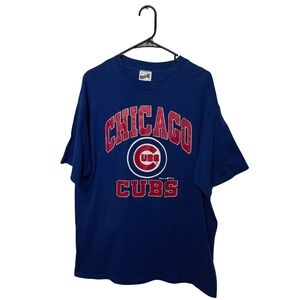 Vintage Chicago Cubs Shirt Mens XL Blue 1993 90s MLB Baseball Graphic Tee Bike